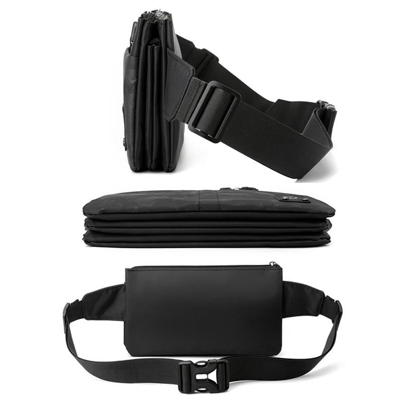 Waterproof Men Crossbody Chest Bag For Outdoor Adventures - Black 5