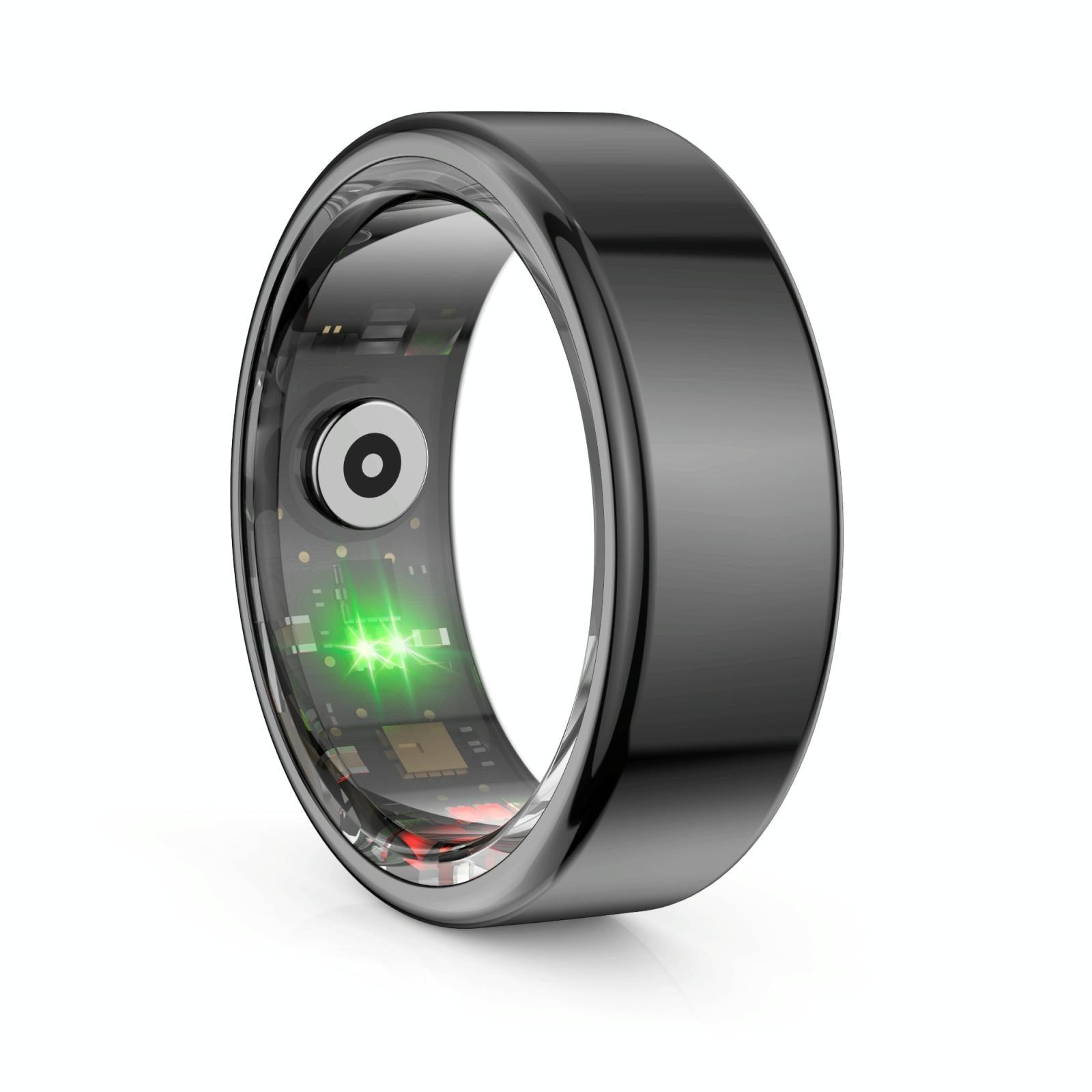 Smart Ring With Heart Rate Blood Oxygen Sleep Monitoring & Sports Modes - Size 9 - Black 11