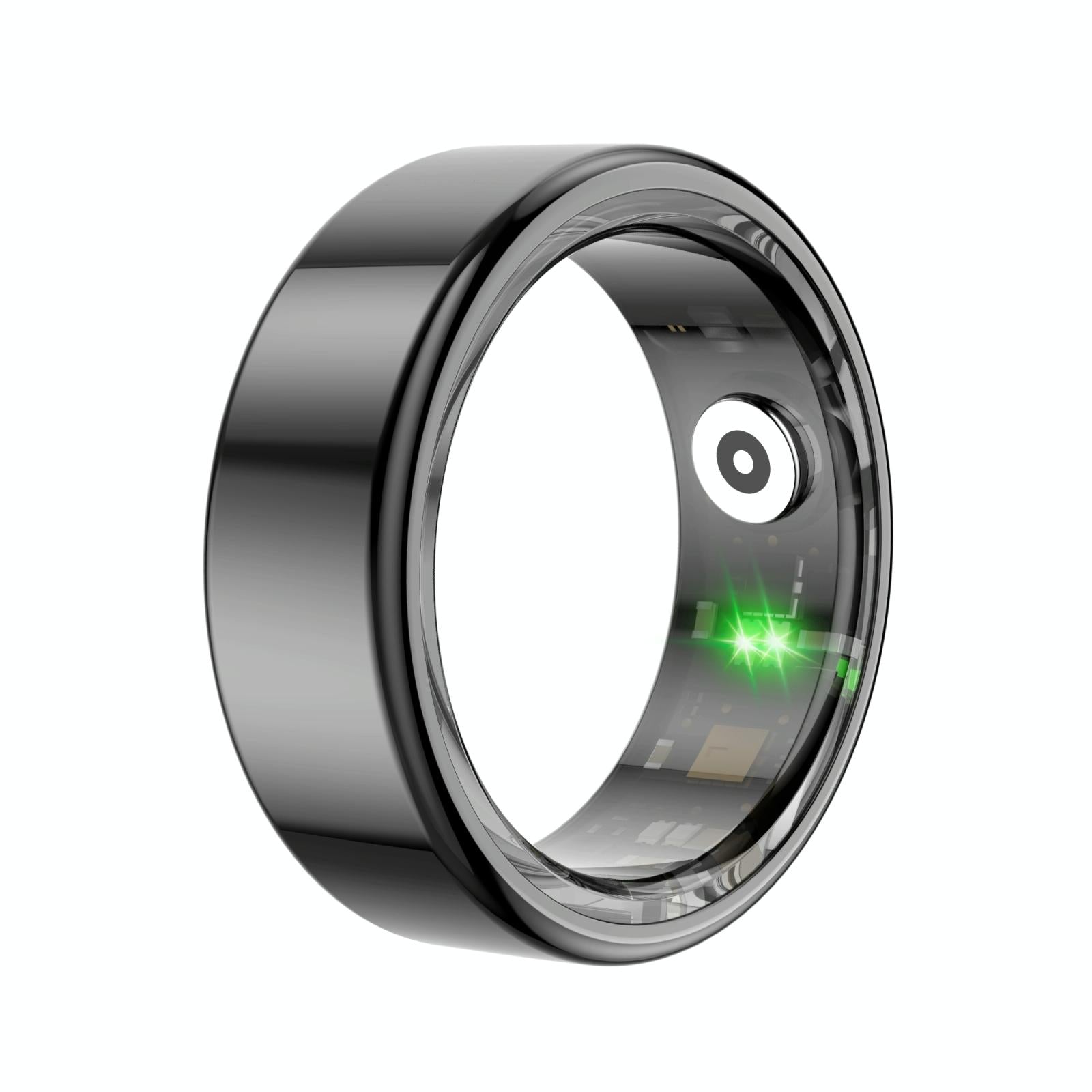Smart Ring With Heart Rate Blood Oxygen Sleep Monitoring & Sports Modes - Size 9 - Black 12
