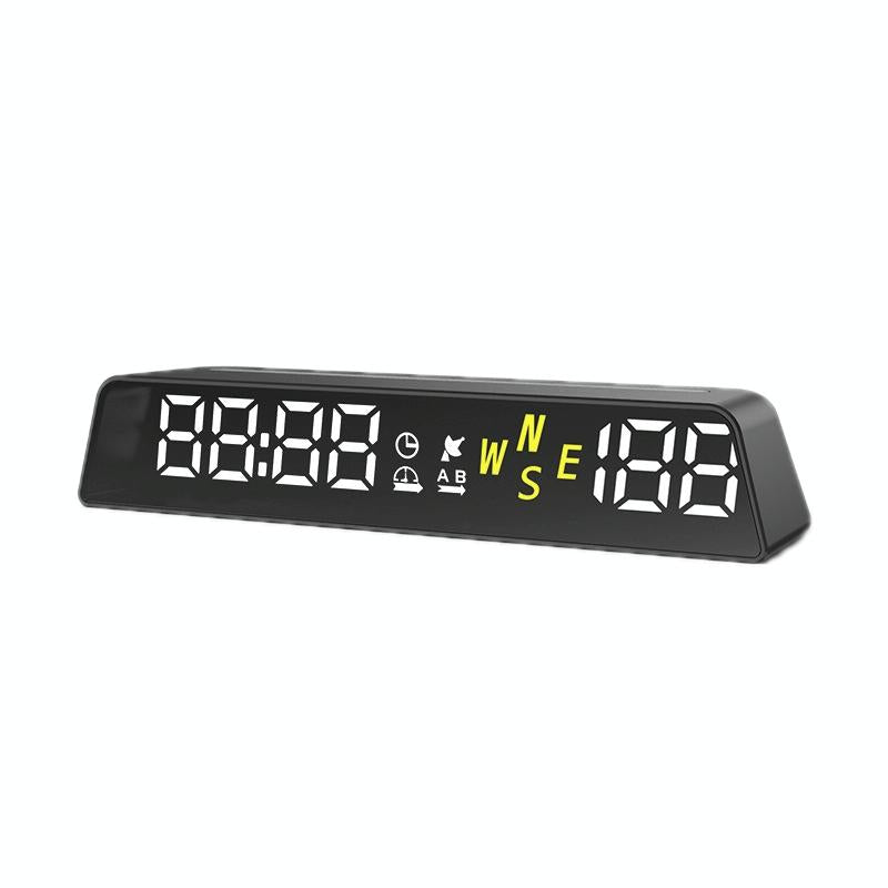 Usb Powered Hd Vehicle Altitude Meter Hud Display - Blue White 10