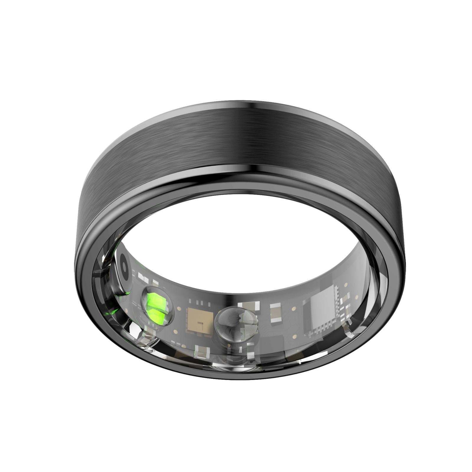 Smart Ring With Heart Rate Blood Oxygen Sleep & Sports Modes - Size 9 - Black 4
