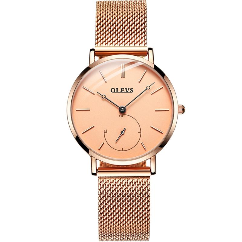 Waterproof Ultra-thin Women Quartz Watch - Small Dial - Rose Gold