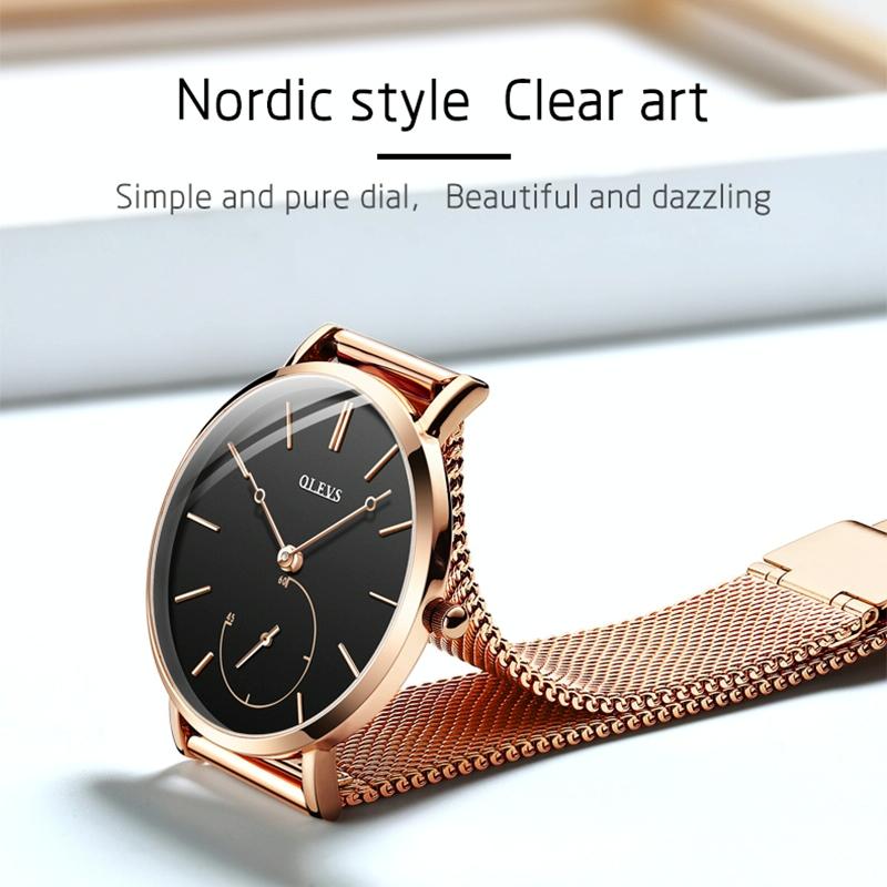 Waterproof Ultra-thin Women Quartz Watch - Small Dial - Rose Gold 11
