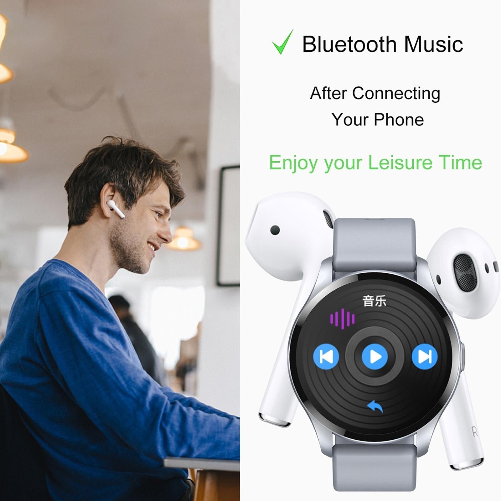 1.28 Inch Tft Colour Screen Ip67 Waterproof Smart Watch Support Body Temperature Monitoring / Sleep Monitoring / Heart Rate Monitoring - Blue 8