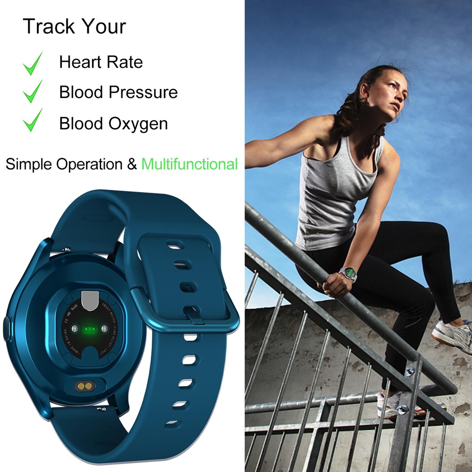 1.28 Inch Tft Colour Screen Ip67 Waterproof Smart Watch Support Body Temperature Monitoring / Sleep Monitoring / Heart Rate Monitoring - Blue 15