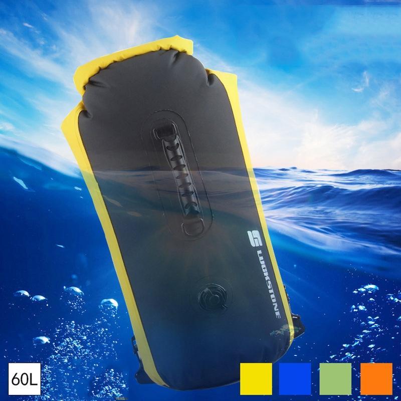 Waterproof Outdoor Rafting Backpack Inflatable Swimming Tote Bag For River Tracing And More - Blue 9