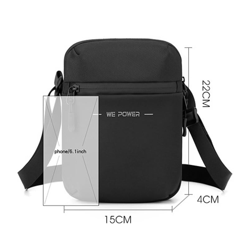 Simple Men Crossbody Bag Business Casual Shoulder Sling For Everyday Use - Black 6