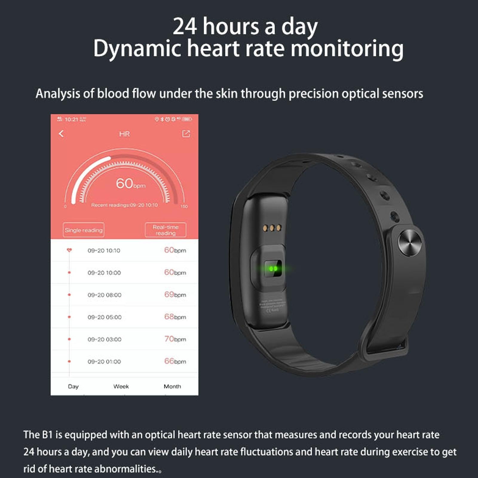 Waterproof Smart Bracelet With Colour Screen - Ip67 - Black 5