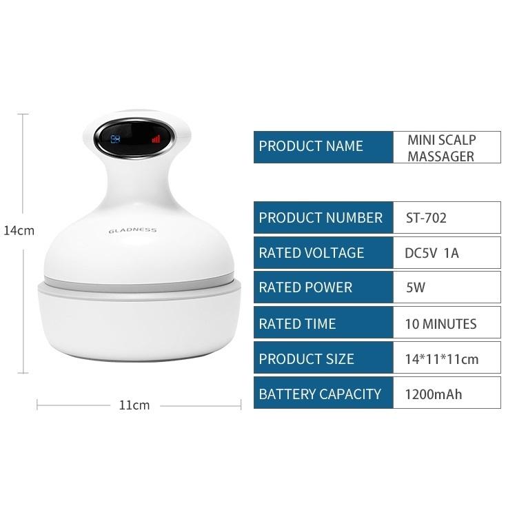 Smart Vibrating Kneading Head Massager English White 4