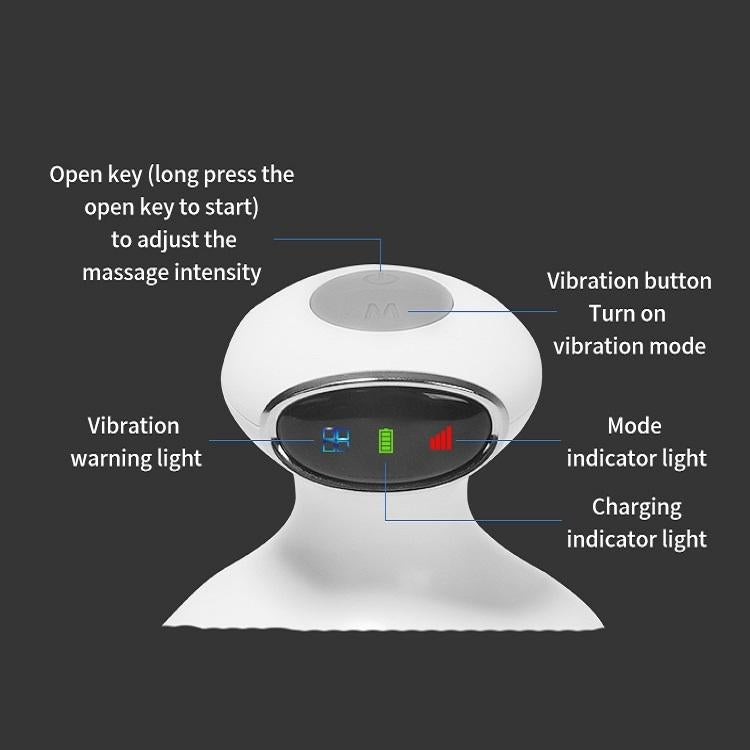 Smart Vibrating Kneading Head Massager English White 5