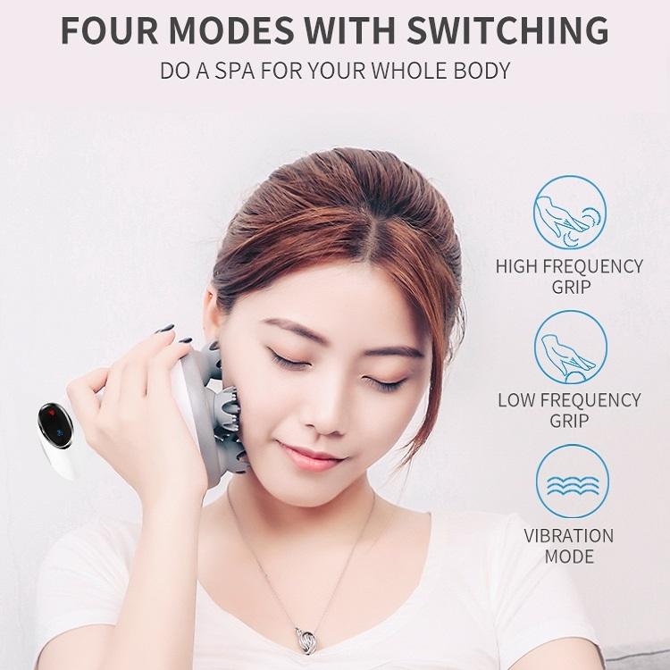 Smart Vibrating Kneading Head Massager English White 7