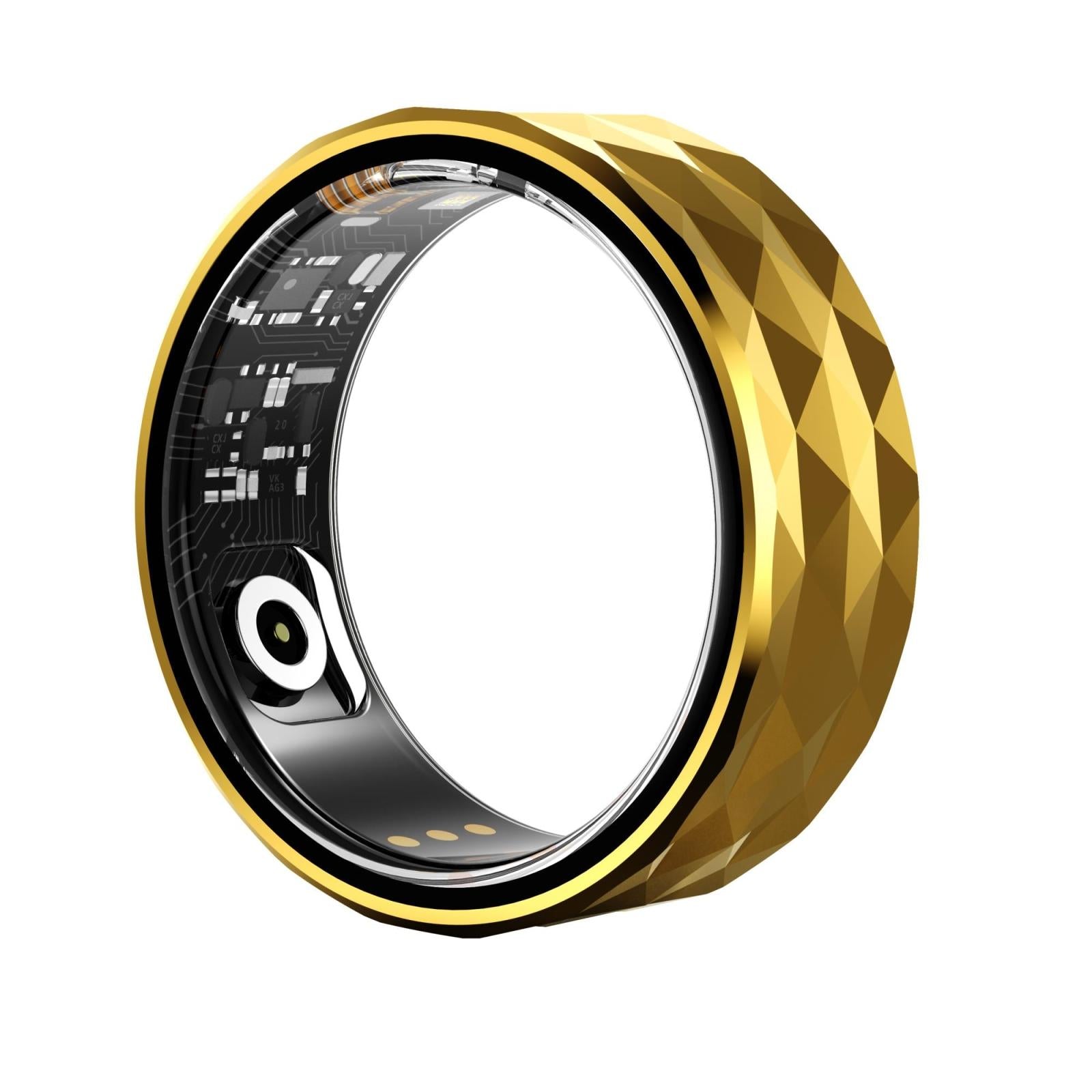 Smart Ring For Health Monitoring & Exercise - R12M Size 20 - Black 11