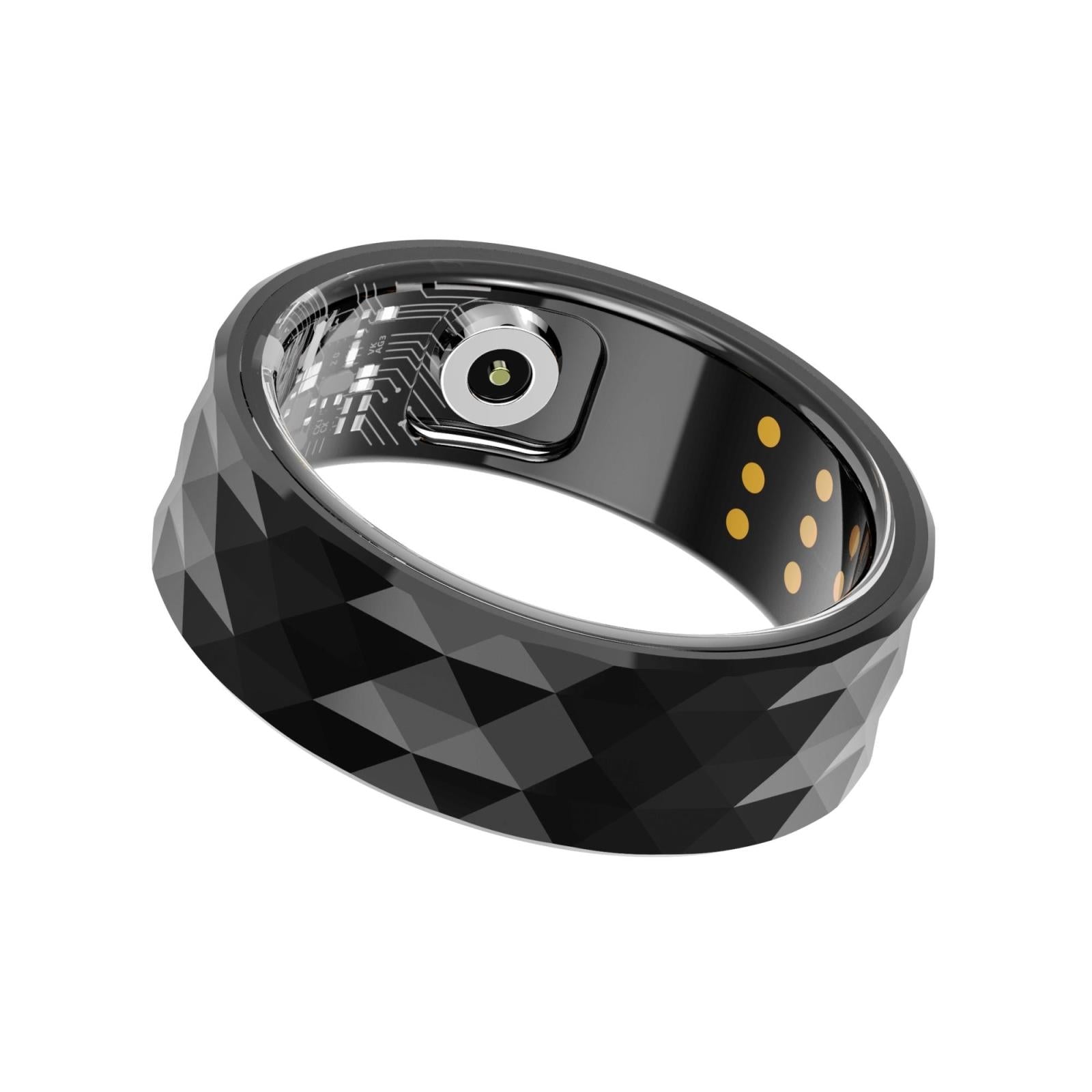Smart Ring For Health Monitoring & Exercise - R12M Size 20 - Black 15