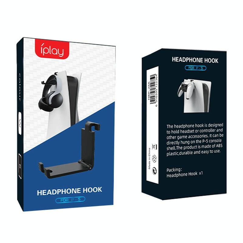 Sony Ps5 Game Console Headphone Storage Rack with Gamepad Hanger - White 8