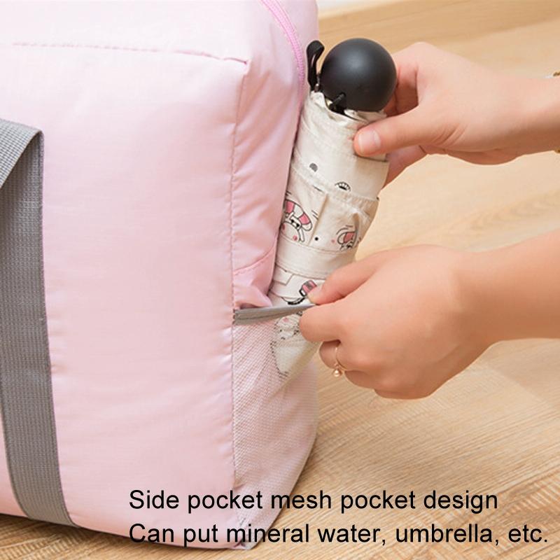 Folding Travel Bag with Trolley Case for Luggage - Black 8