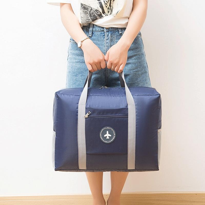 Folding Travel Bag with Trolley Case for Luggage - Black 11