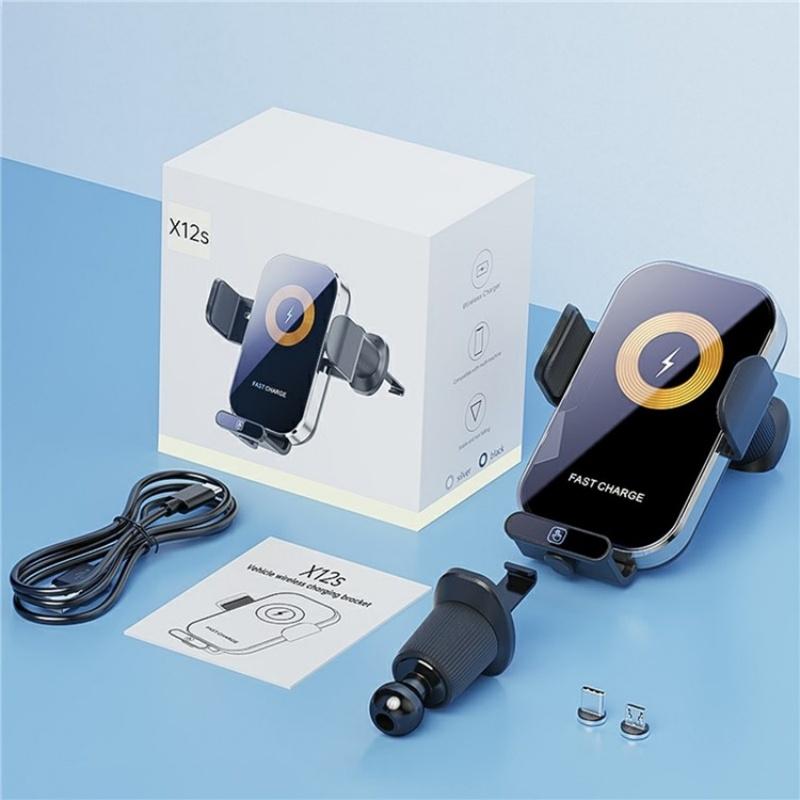 Intelligent Wireless Car Vent Charger - 66w High Power - Silver 10