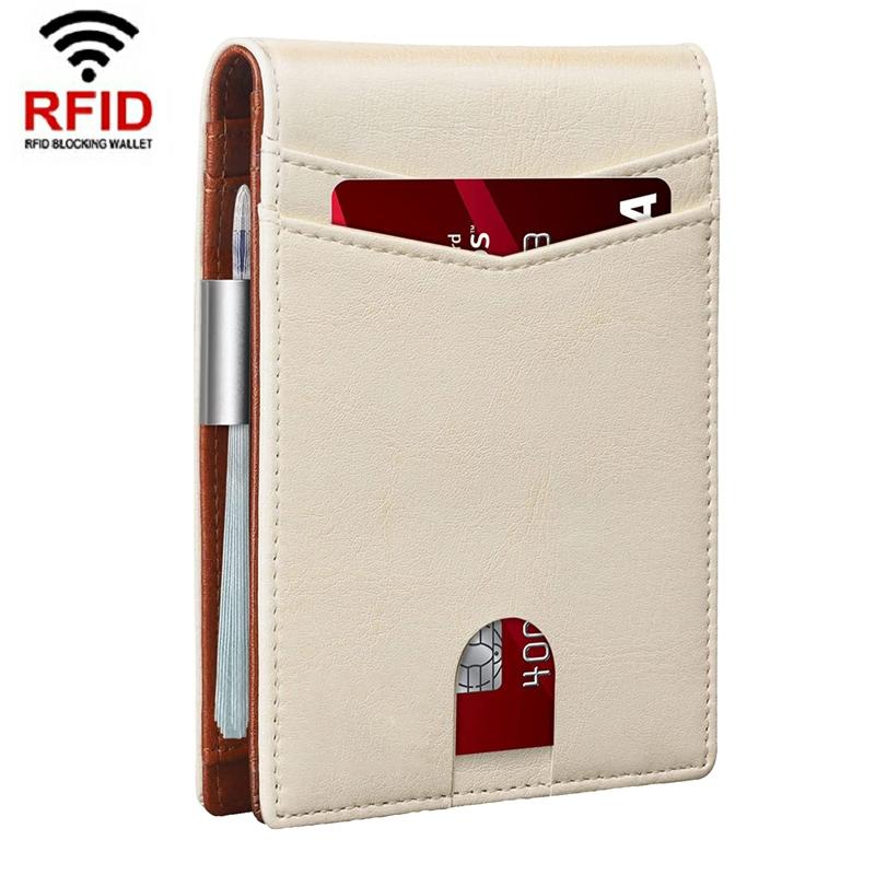 Rfid-protected Leather Credit Card Wallet - Secure & Stylish - Carbon Fiber Black Blue Inner 14