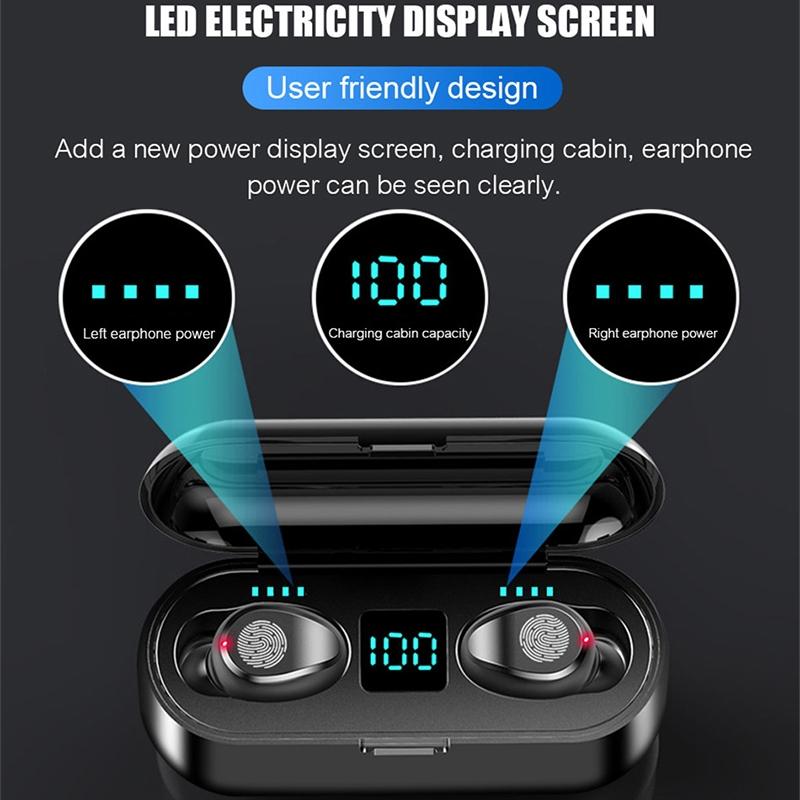 Wireless In-ear Bluetooth Headset with Noise Reduction and Long Battery Life - Black 4