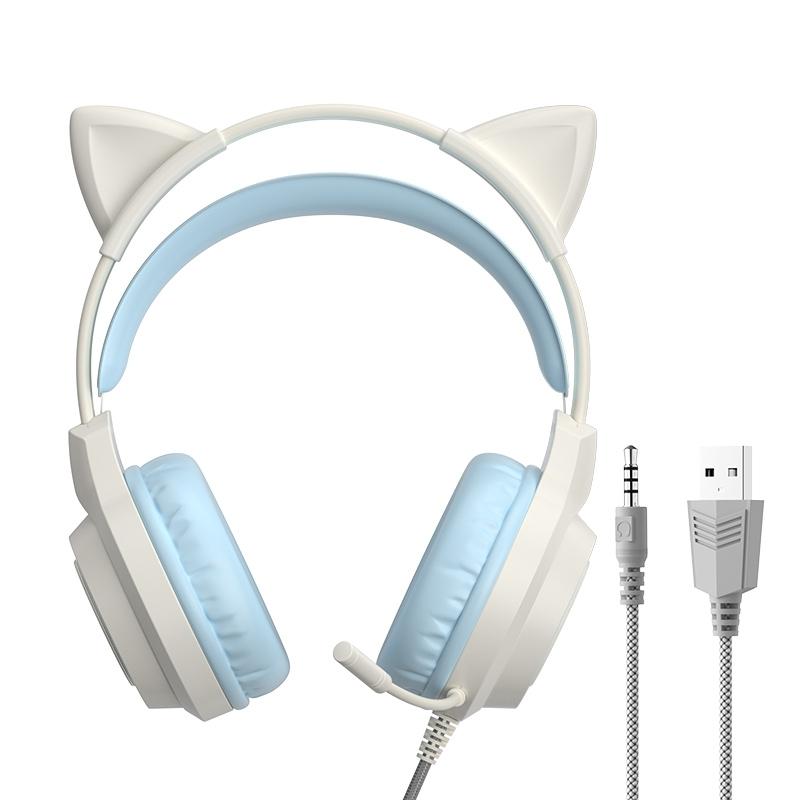 Rgb Cat Ear Gaming Headset - Black 11