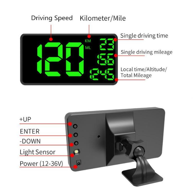 6.2 Inch Hud Car Head Up Display Gps Speed Meter & Alarm 3