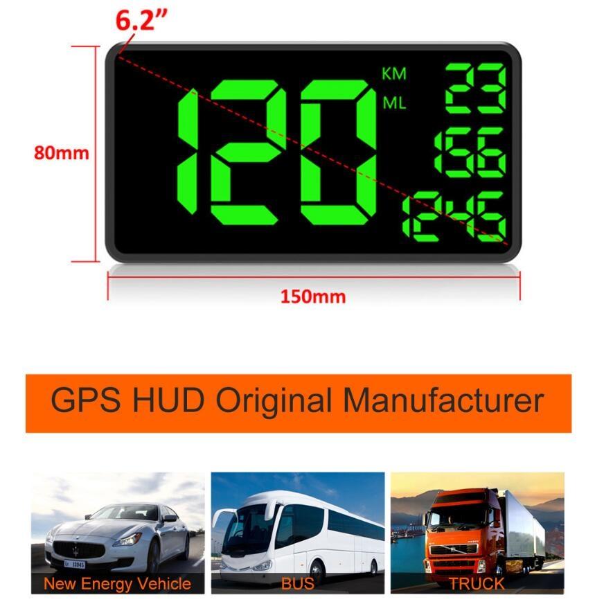 6.2 Inch Hud Car Head Up Display Gps Speed Meter & Alarm 6