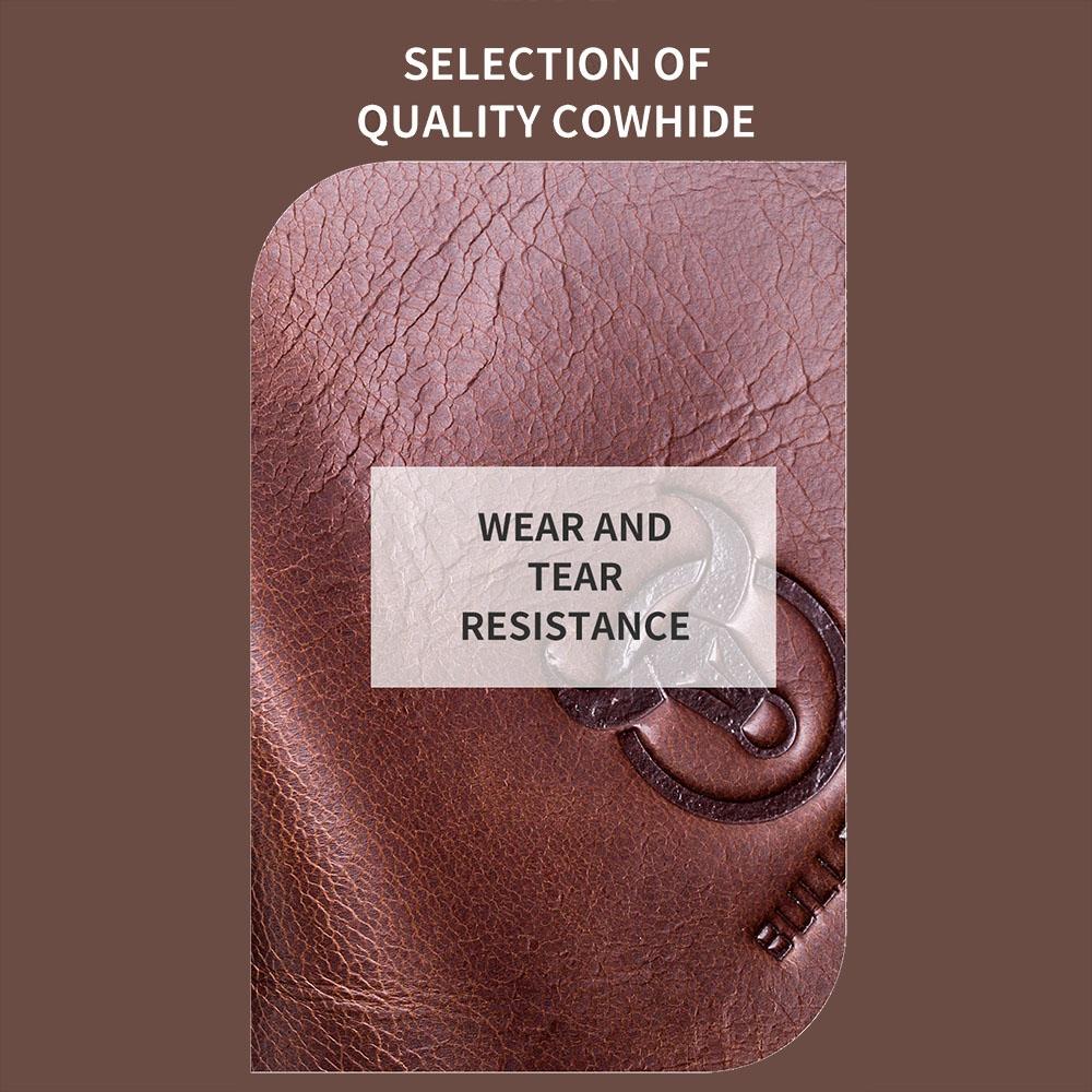 Large Capacity Retro Cowhide Crossbody Bag - Black 8