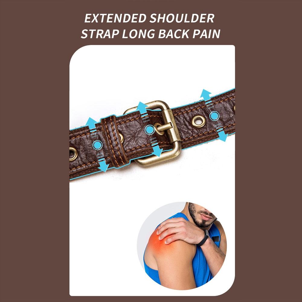 Large Capacity Retro Cowhide Crossbody Bag - Black 9