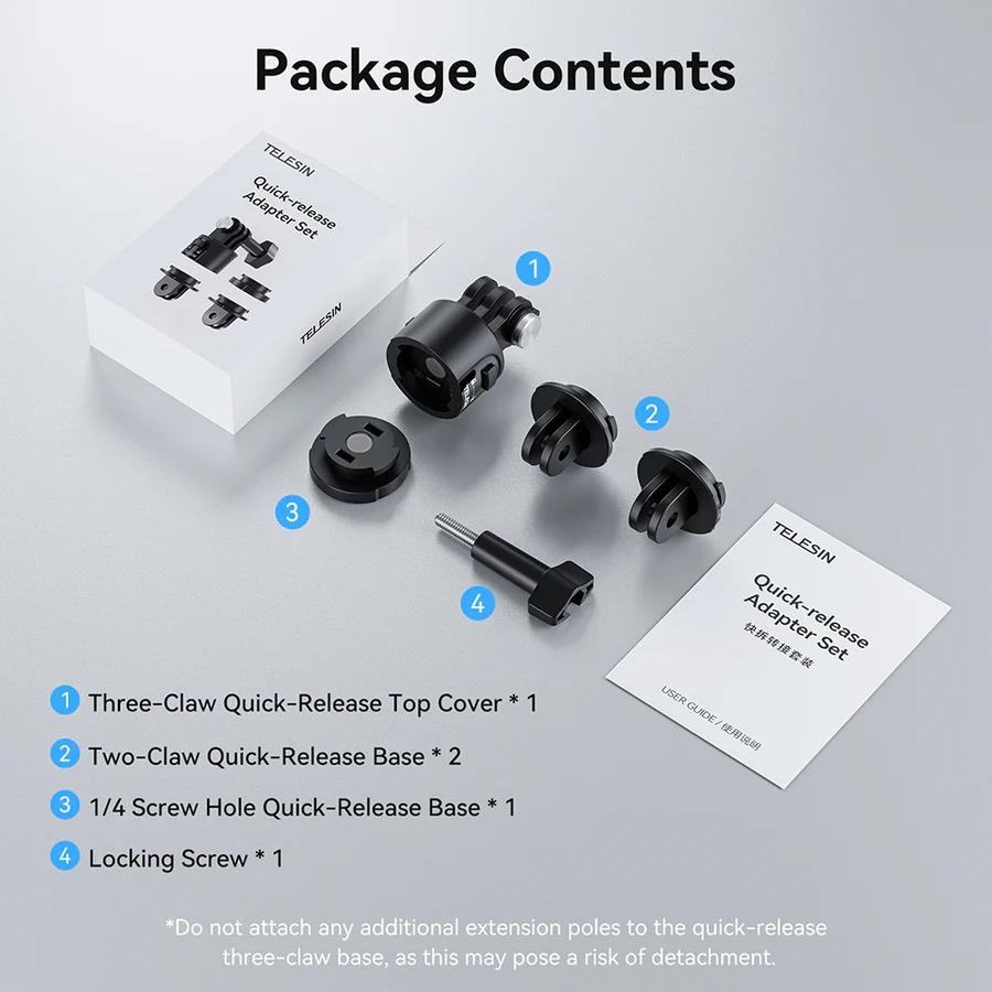 Universal Magnetic Quick Release Adapter Kit For Action Cameras 5