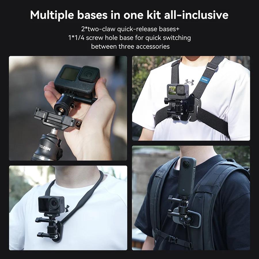 Universal Magnetic Quick Release Adapter Kit For Action Cameras 11