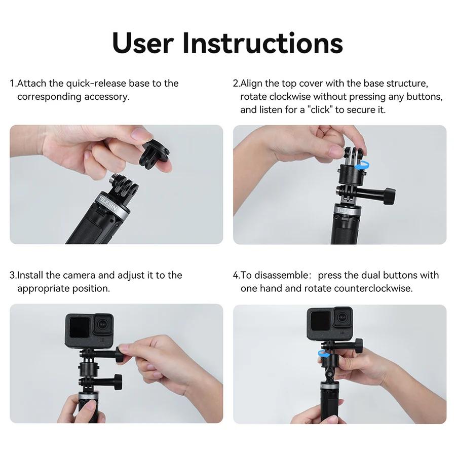Universal Magnetic Quick Release Adapter Kit For Action Cameras 12
