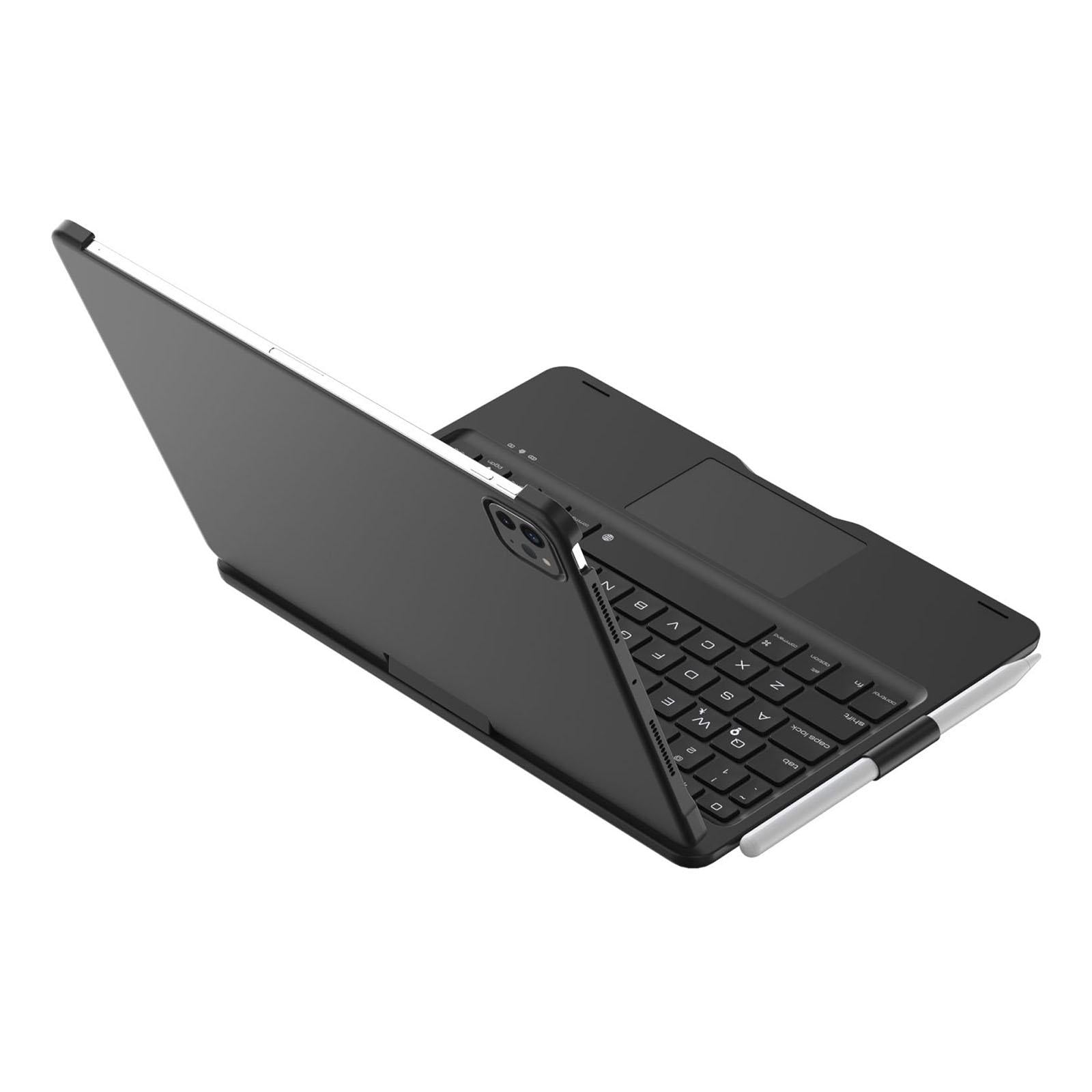 360 Degree Rotating Bluetooth Keyboard Leather Case For Ipad Pro 11 With Backlight - Black 5