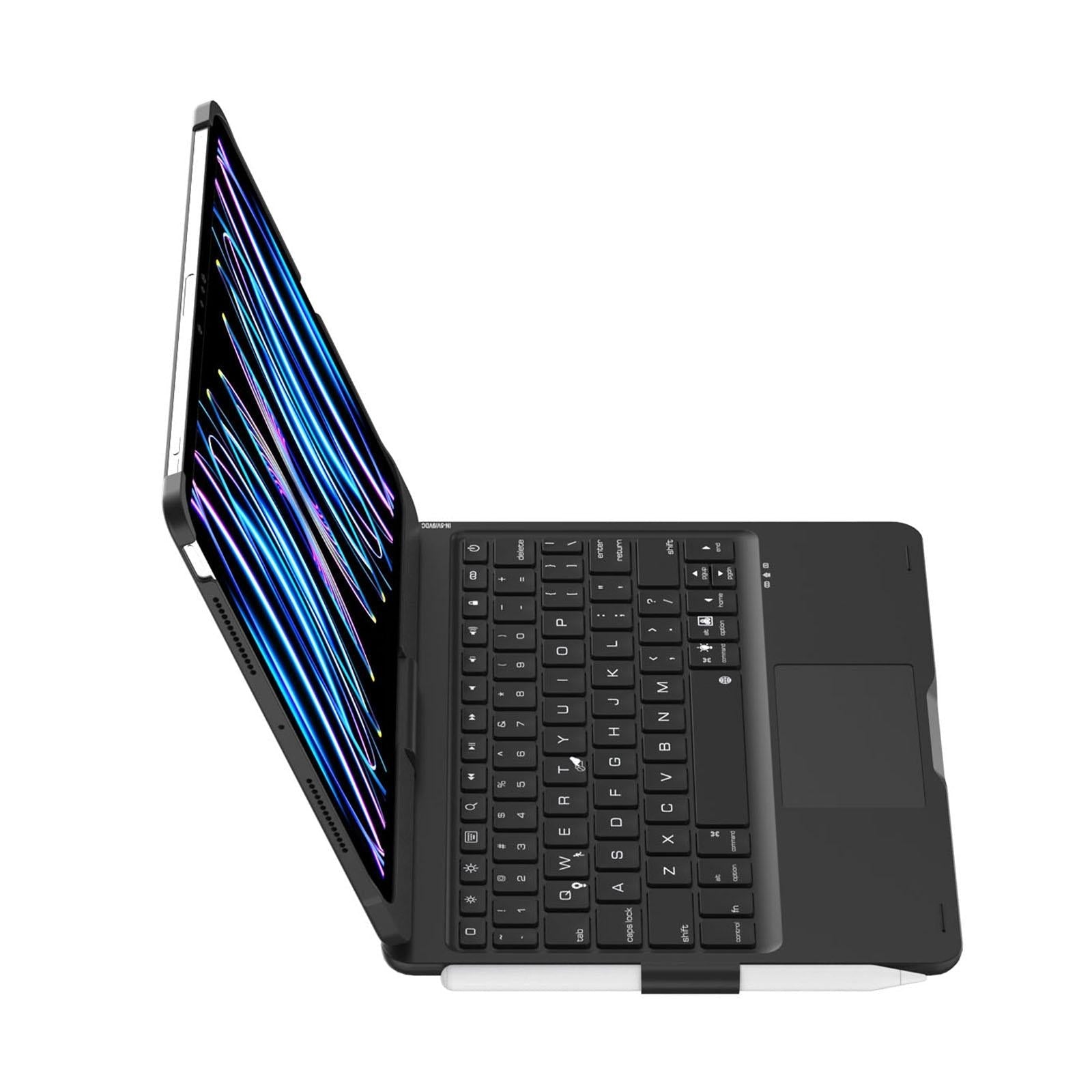 360 Degree Rotating Bluetooth Keyboard Leather Case For Ipad Pro 11 With Backlight - Black 6