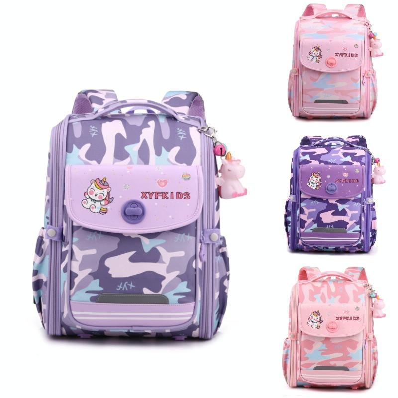 Double School Backpack for Girls - Pink 3