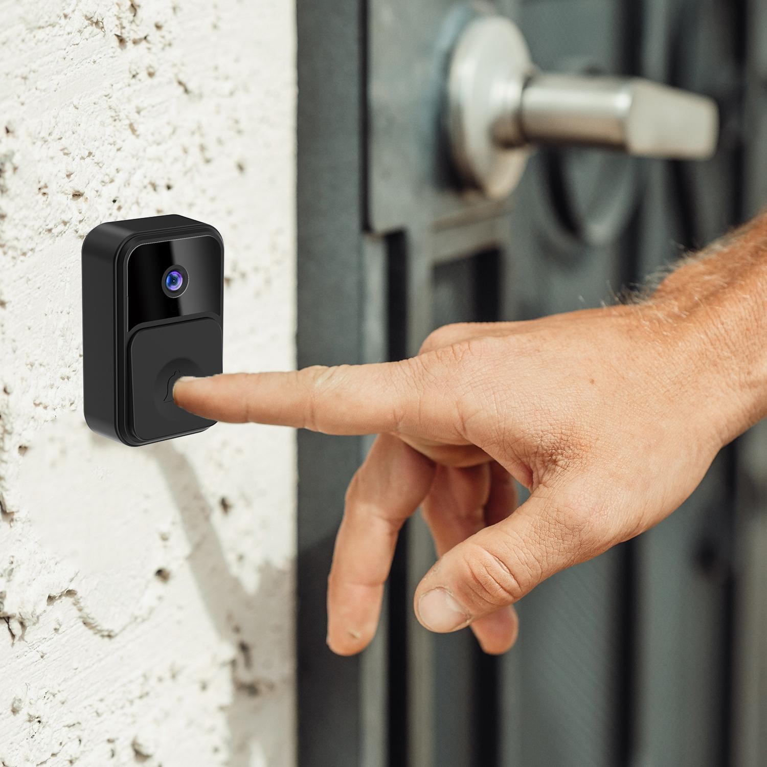 Wireless Smart Video Doorbell - 90 Degree Wide Angle - Black 9