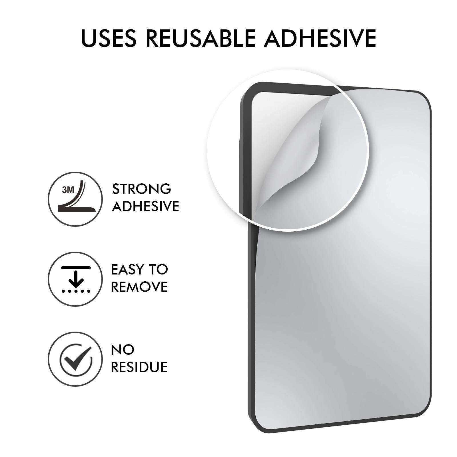 Universal Adhesive Silicone Card Case For Mobile Phones - Black 3