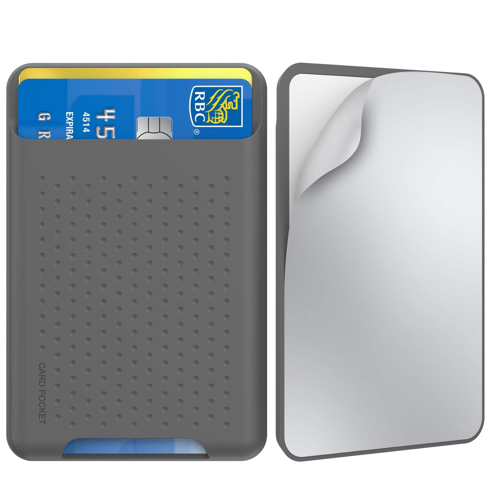 Universal Adhesive Silicone Card Case For Mobile Phones - Black 12