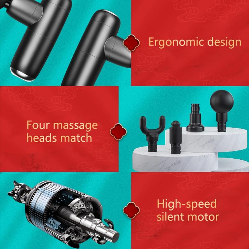 Compact Multi-Gear Fascial Massager For Home Use - Black 8