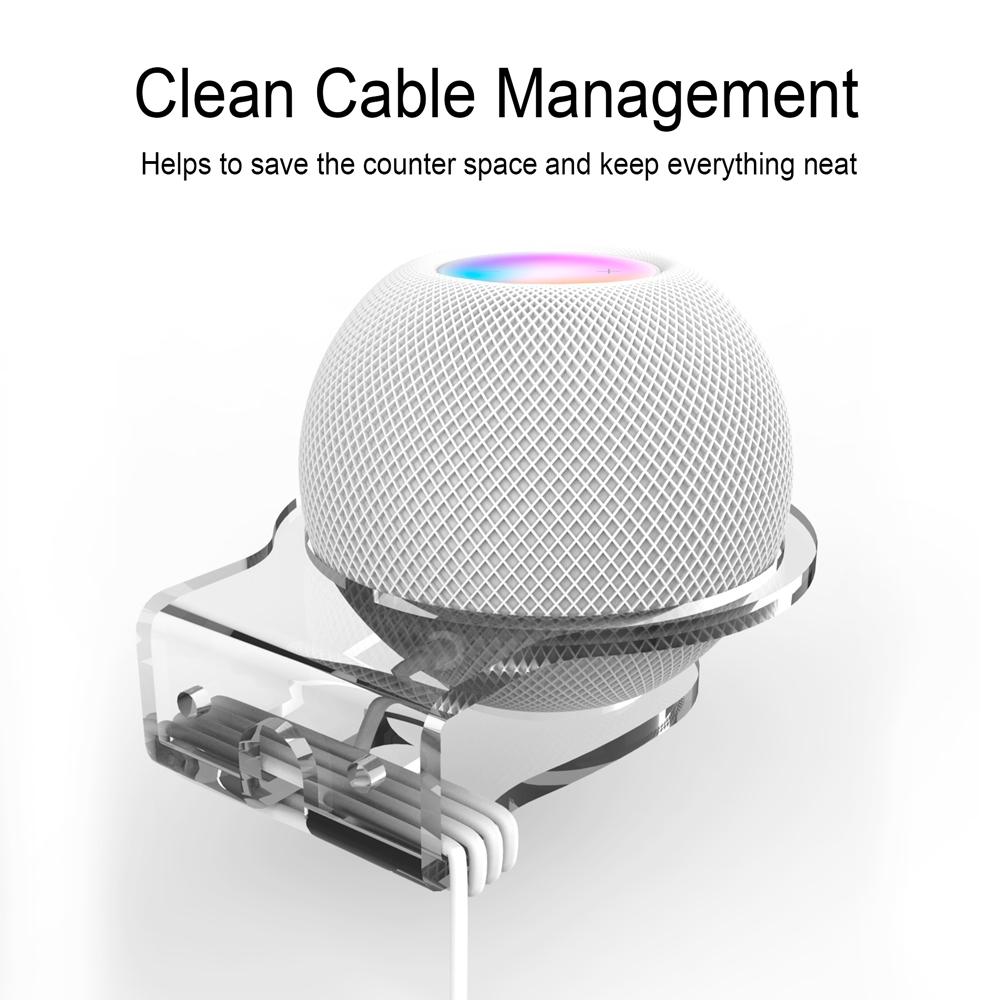 Wall-mounted / Desktop Acrylic Bracket for Apple Homepod Mini - White 6