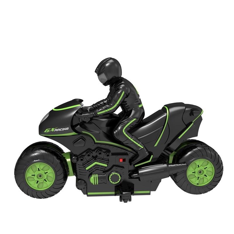 High-speed 2.4g Rc Motorcycle for Drifting and Off-road Riding - Black Green 3