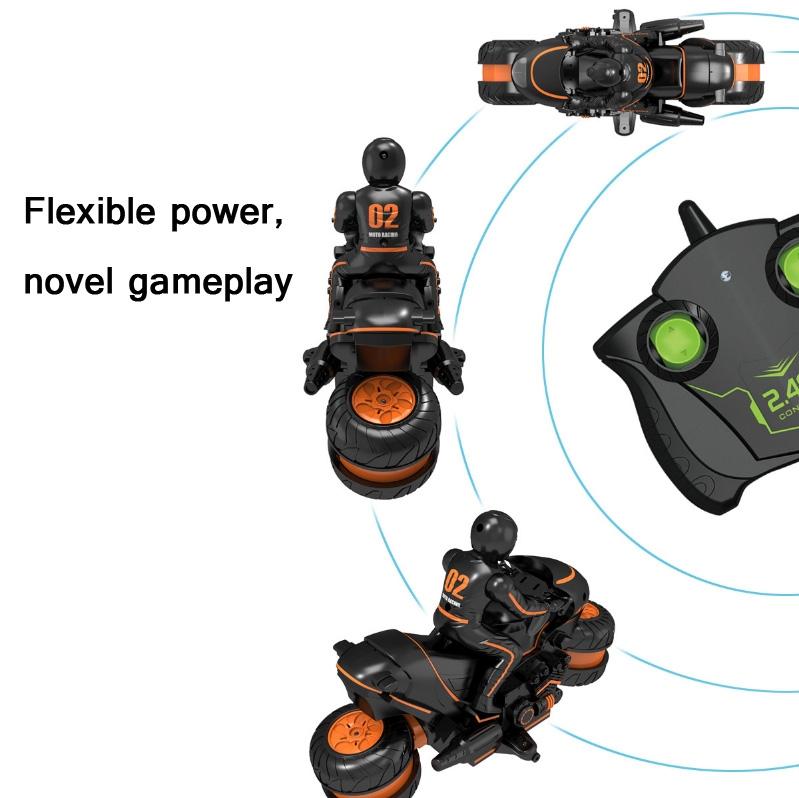 High-speed 2.4g Rc Motorcycle for Drifting and Off-road Riding - Black Green 4