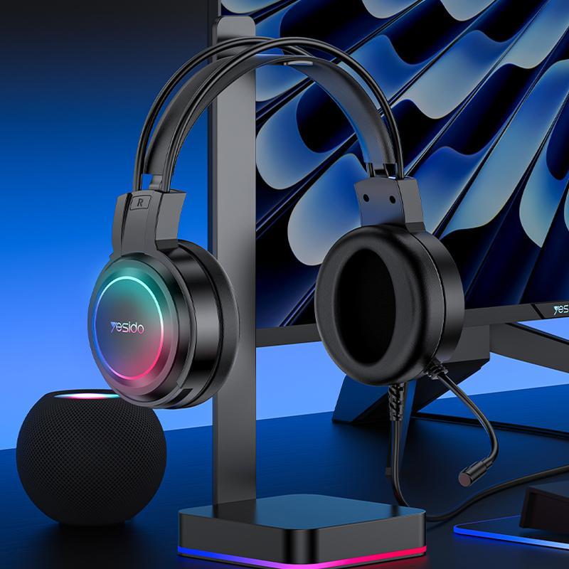 Usb Wired Rgb Gaming Headset With Mic 1.2M Cable Black 10