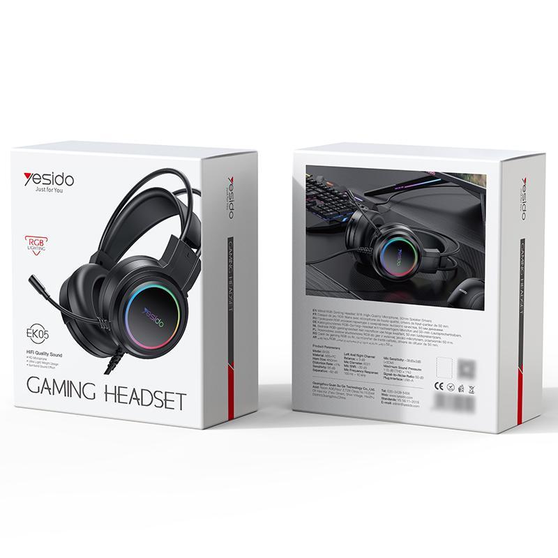Usb Wired Rgb Gaming Headset With Mic 1.2M Cable Black 11