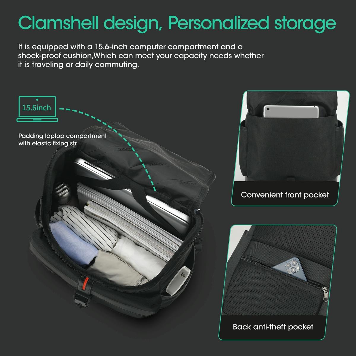 Men Simple Laptop Backpack - Compact & Stylish 5