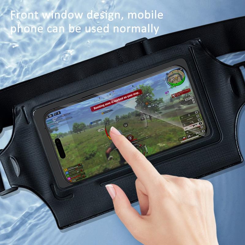 Waterproof Waist Bag For Mobile Phone And Sports - Mint Blue 5