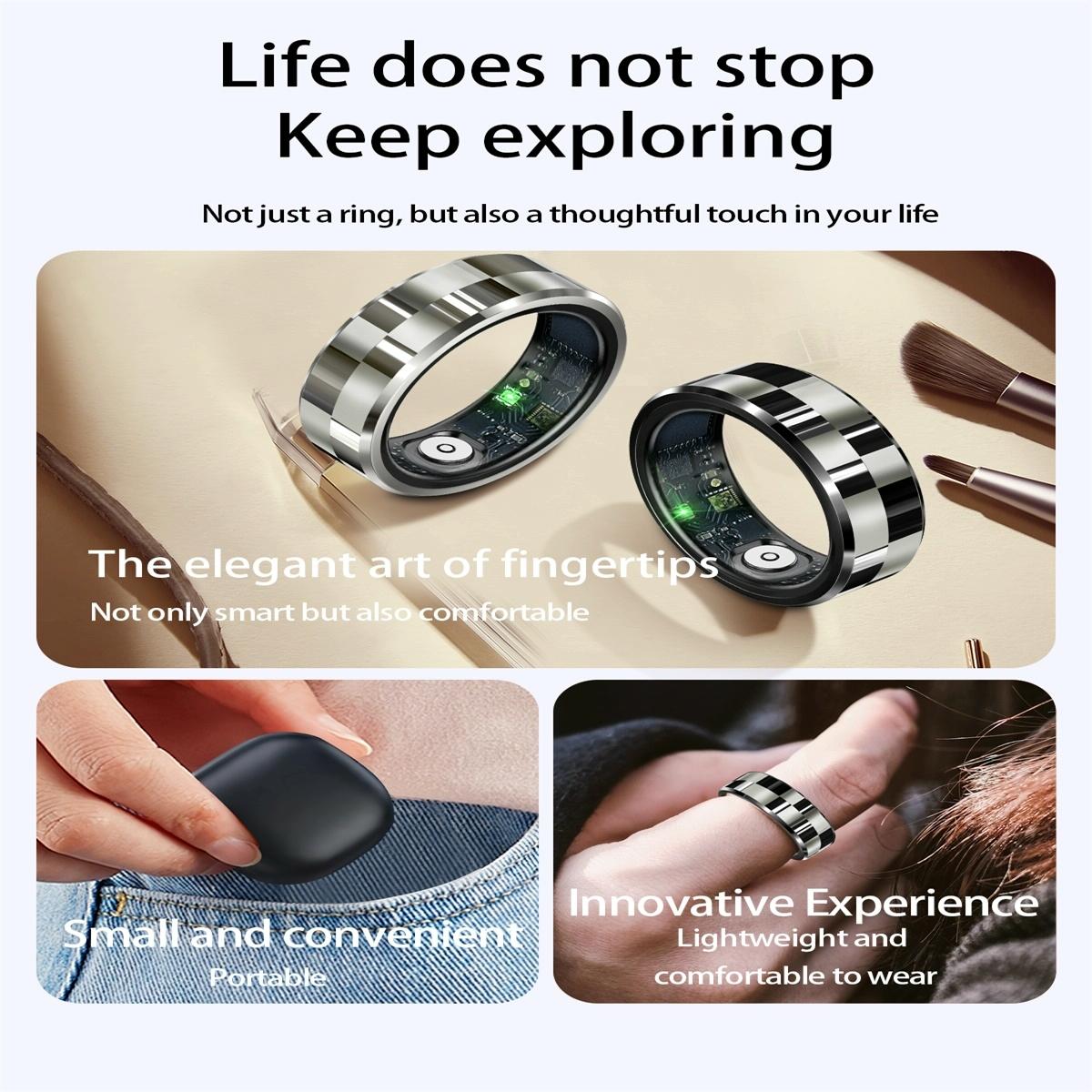 Smart Ring With Health Monitoring Gesture Control And Somatosensory Games - Size 9 - Black 5