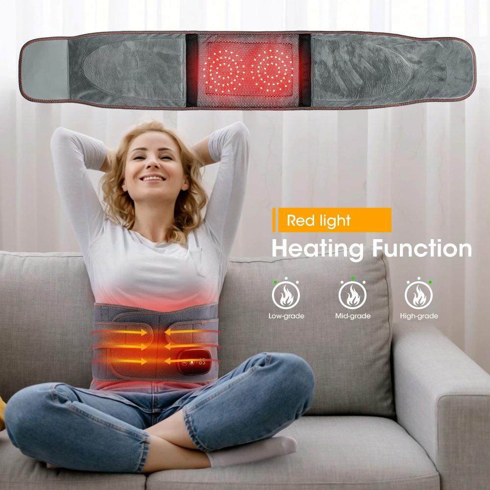 Usb Heated Massage Lumbar Belt Gray 5