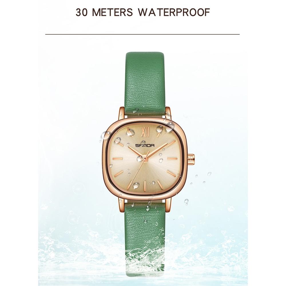 Women Oval Dial Quartz Watch with Simple Bar Scale - Steel Belt Rose Gold 7