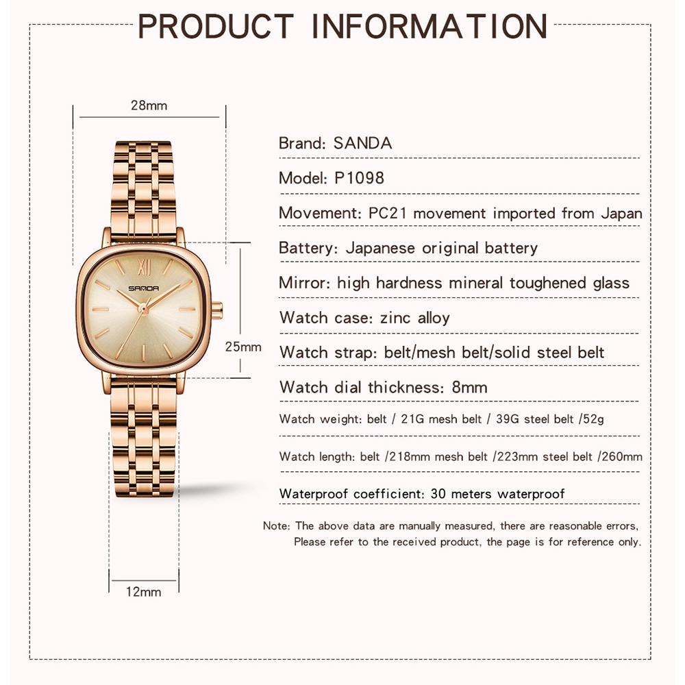 Women Oval Dial Quartz Watch with Simple Bar Scale - Steel Belt Rose Gold 9