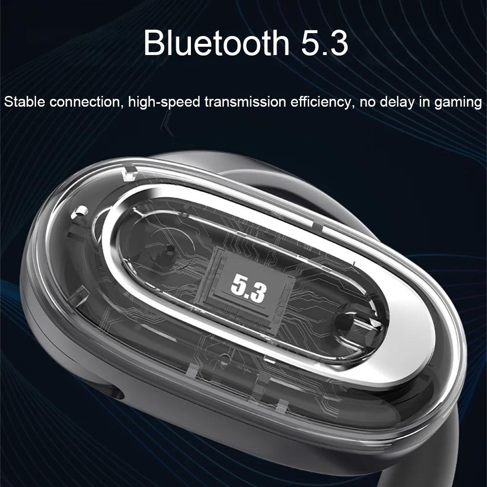 Adjustable Wireless Bluetooth Earphones with Noise Reduction - T35 Ows - Black 8